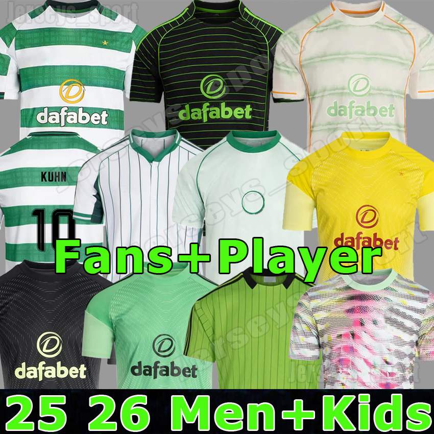 XXXL 4XL 24 25 26 DAIZEN CeltsS KUHN Soccer Jerseys REO IDAH CARTER-VICKERS McCOWAN MCGREGOR 2025 2026 ENGELS JOTA celticfc Football Shirts Goalkeeper Men Kids Kits