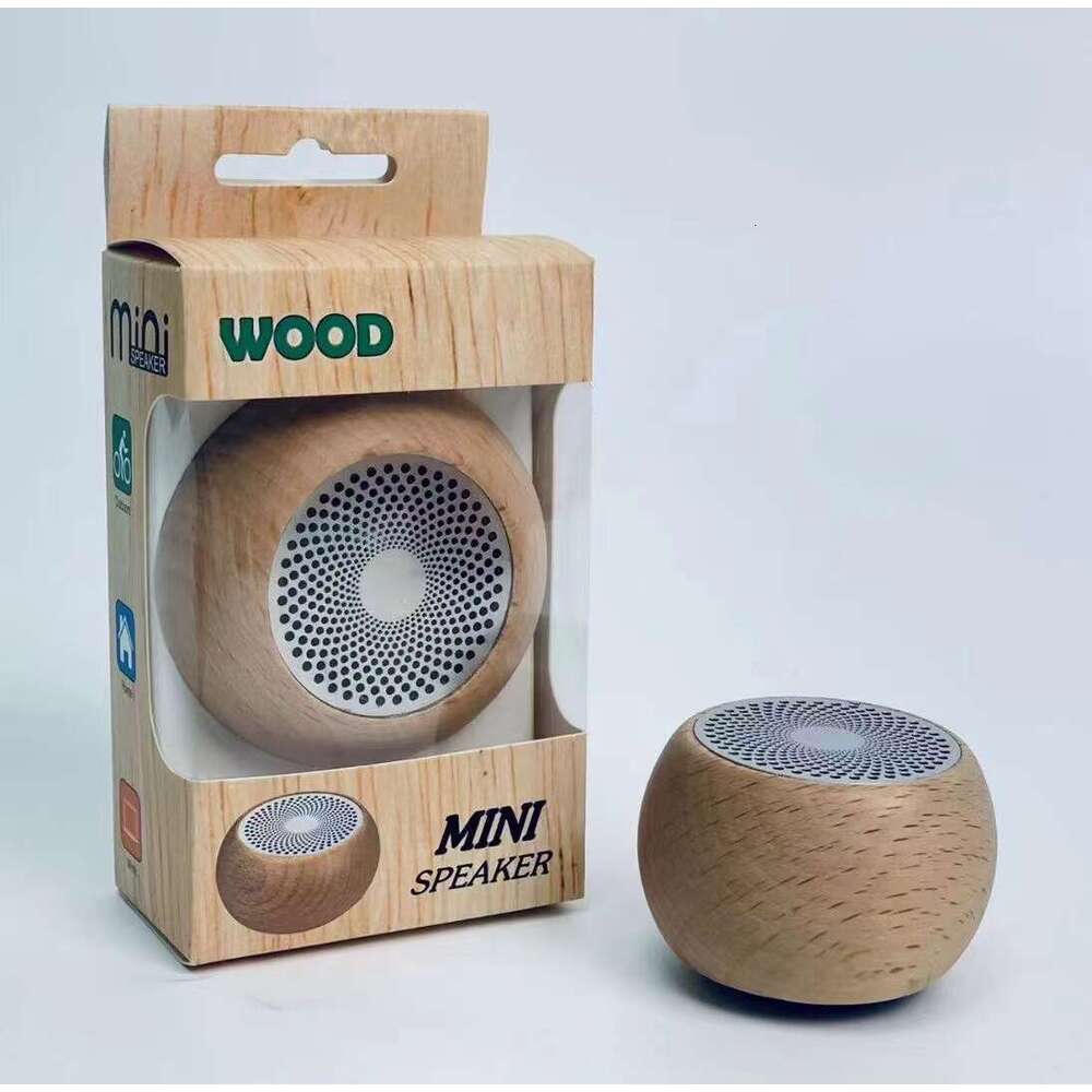 CY Portable Subwoofer Gift Mini Wooden Wireless Solid Wood Bluetooth Speaker