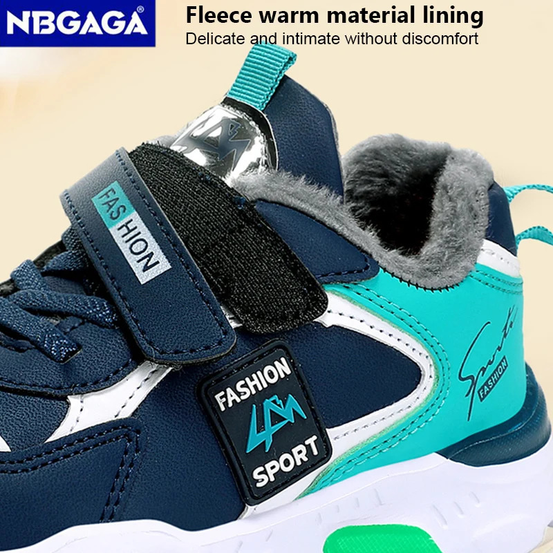 Outdoor Kid Running Sport Childrens Boy Winter Plus Warm Sneakers Waterproof Leather Girl Casual Trekking Shoes 251015 XJ260303