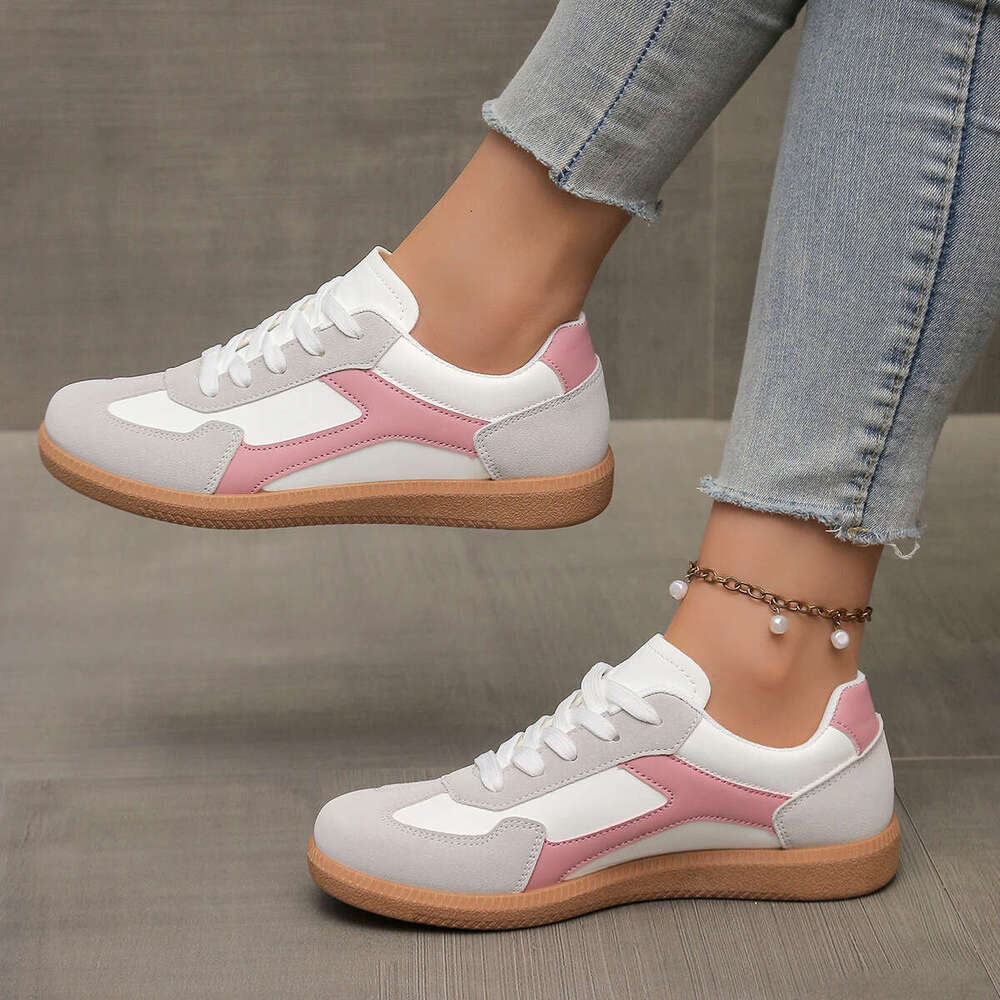 Plus Size 2025 Women's Flat Lightweight Soft Sole Sports Casual Training Shoes Shallow Mouth Sneakers b0