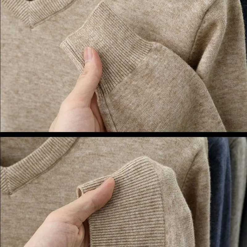 Mens Long Sleeve Knit Pullover Sweater Autumn Winter Soft Thermal Warm Classic Sweater Lightweight Black Light Gray Sweater J251015