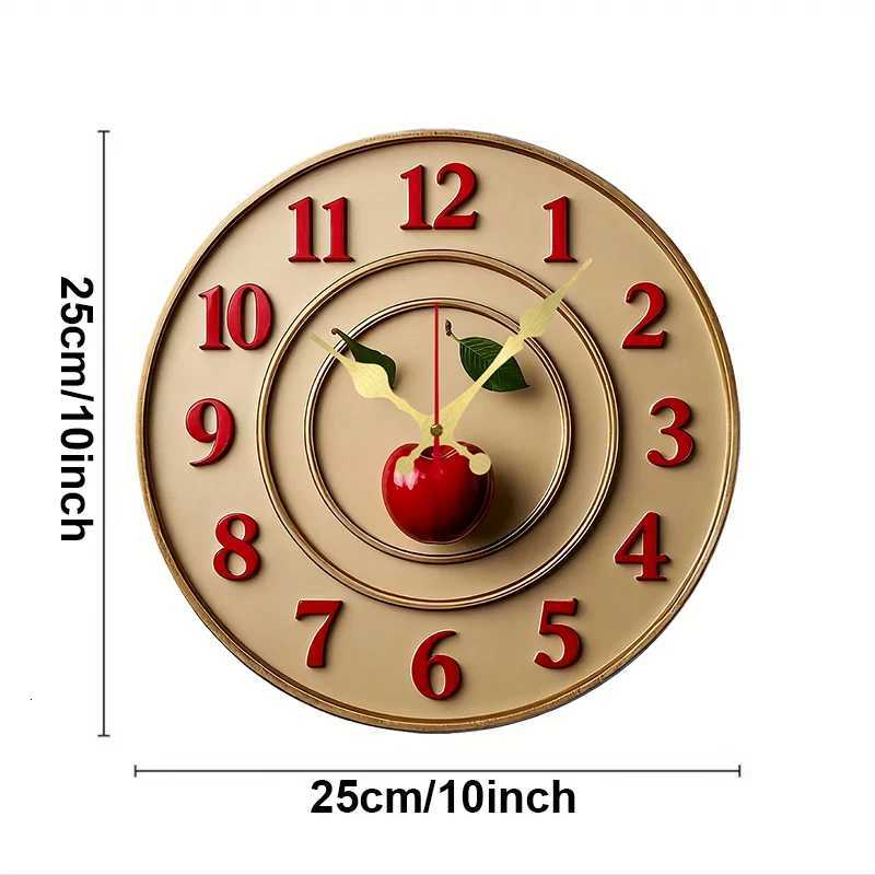 Vintage Themed Wooden Round Silent Hanging Wall Clock Suitable For Living RoomOfficeStudy RoomBedroom Home Decoration C251015