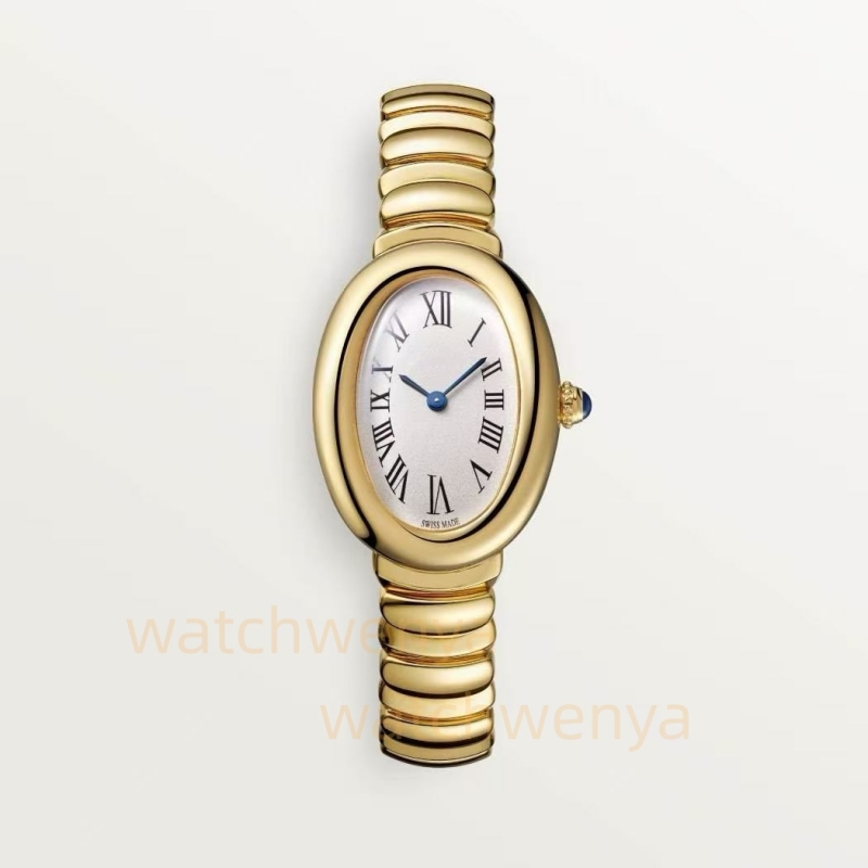 The new fashionable ladies' watch features an elegant oval design and a more fashionable stainless steel strap. Free shipping for Christmas gifts