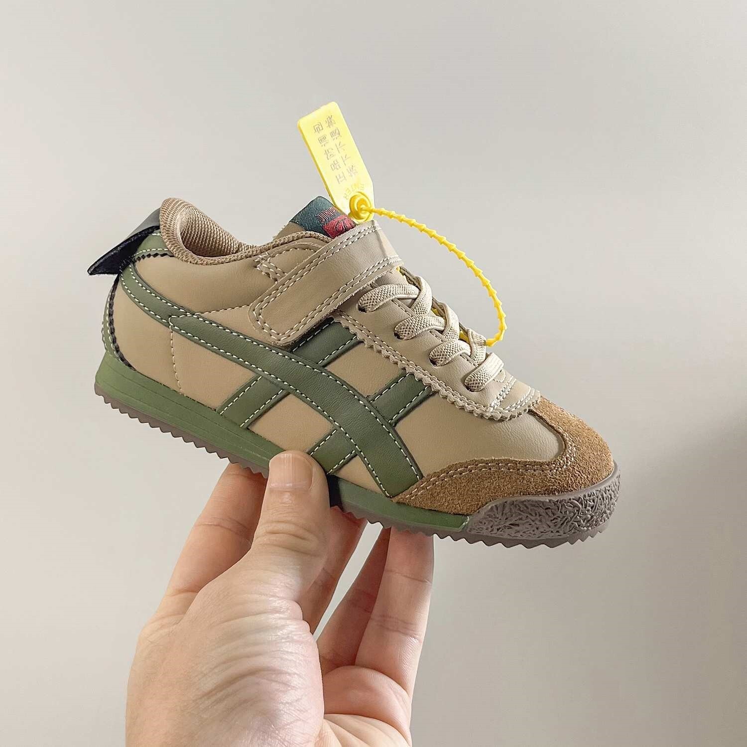Genuine leather children's Forrest Gump shoes designer spring new boys' sports shoes fashionable soft sole anti slip girls' mesh breath