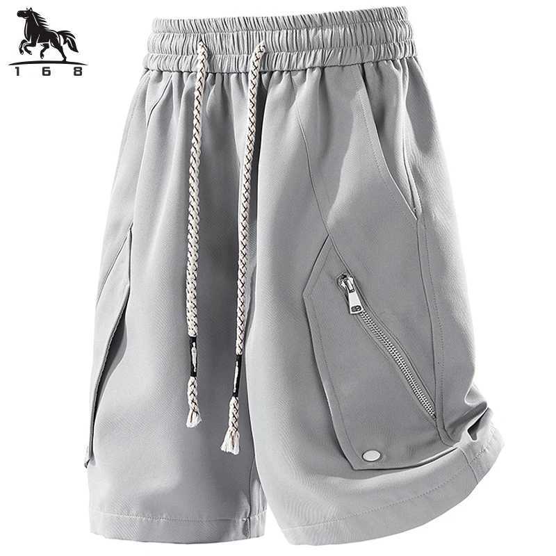 shorts men Summer new mens shorts Solid color cotton casual trousers five points Fitness sweatpants short K1502 size M7XL 8XLT251015