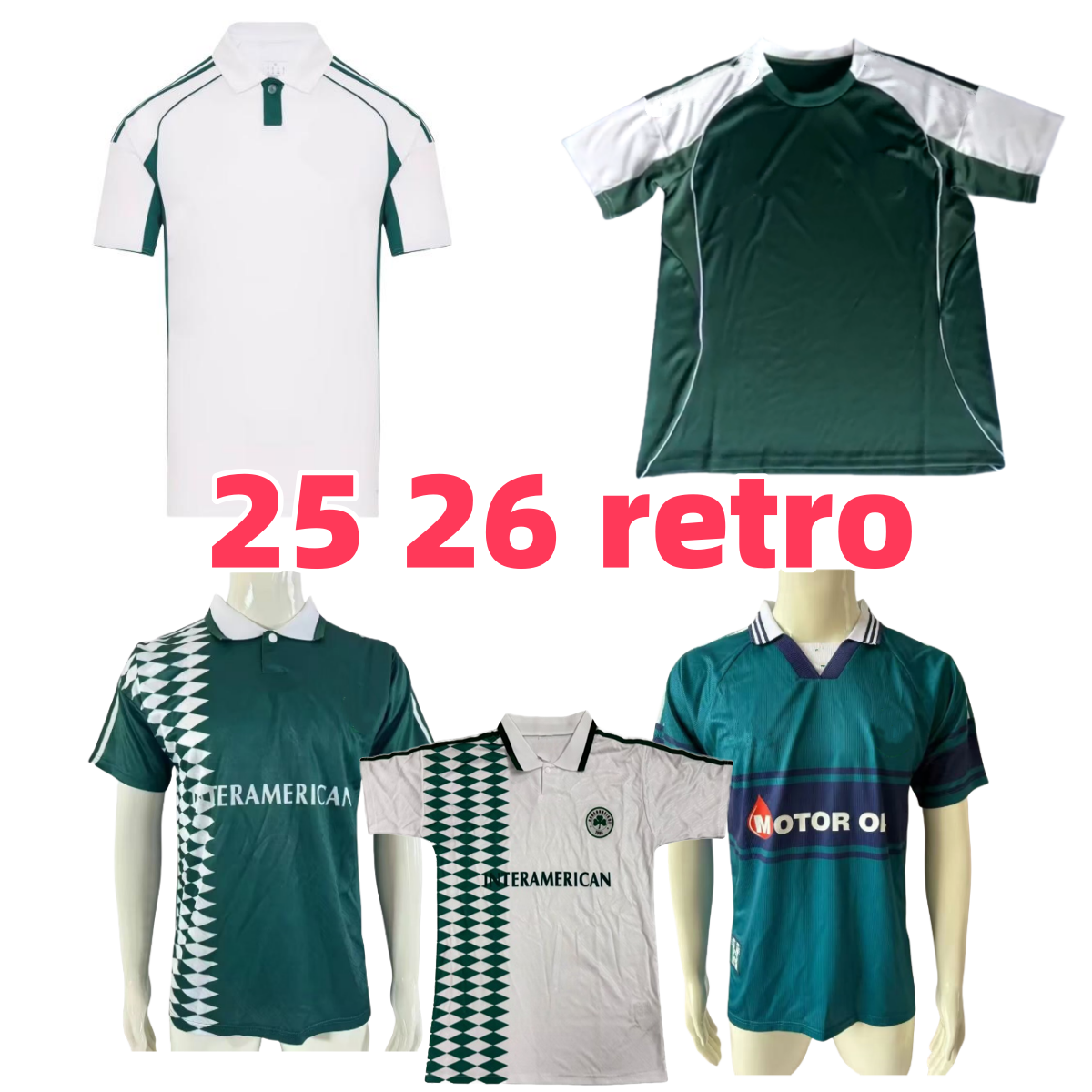 1995 1996 1999 Panathinaikos Retro Mens Soccer Jerseys GEORGIOS DONIS GIANNIS GOUMAS SPYROS MARANGOS Home 25 26 Football Shirts Vintage Adult Uniforms