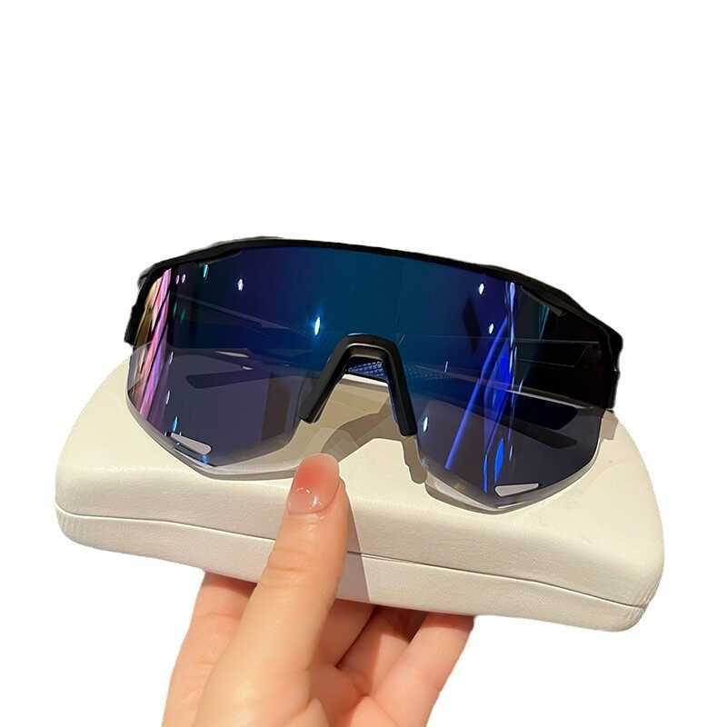 Outdoor Sports Cycling Mountaineering Sunglasses for Women Large Frame Sunshade Uv Protection Sunglasses for Men Colorful Goggles H251015