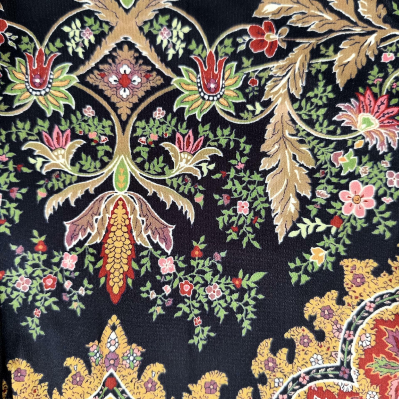 Casual Office Ready Milk Silk Material V Neck Maxi Tunic with Unique Pattern Design for Curvy Figures-CF50145