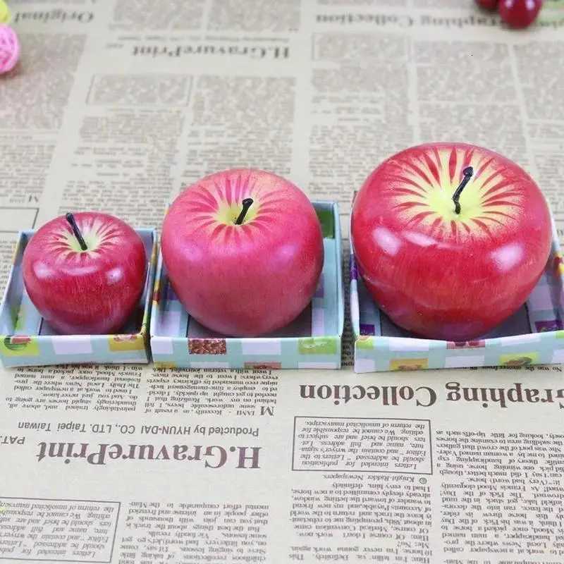 1 Pcs New Simulation Red Apple Candle Suitable Family Celebrate Birthday Christmas Decoration Supplies Home Desktop Ornament C251015