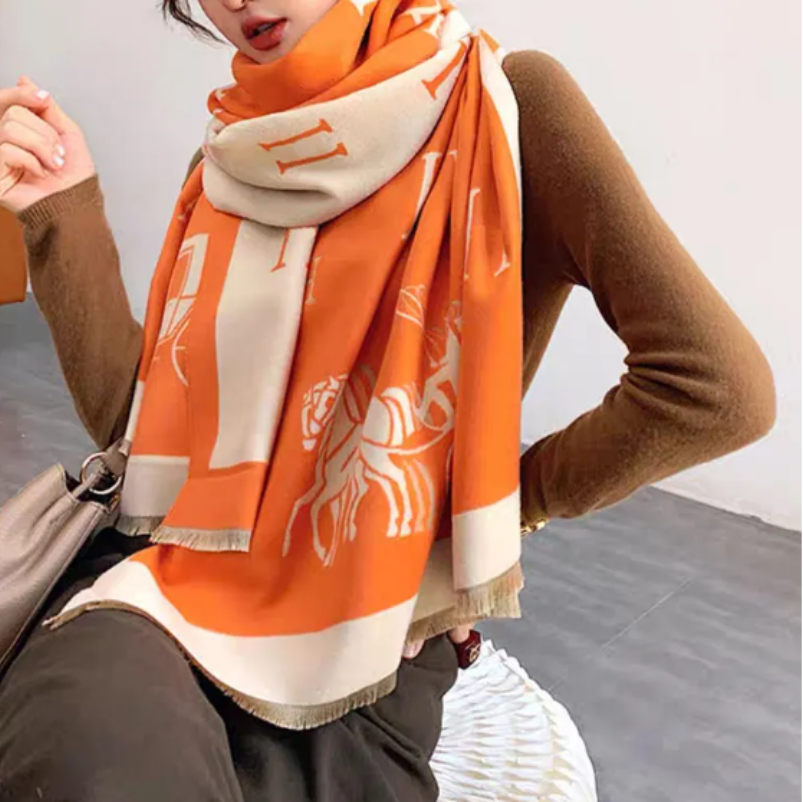 Designer Scarf Winter Scarf Pashmina Luxury Warm Scarfs Fashion Classic Women Imitate Cashmere Wool Long Shawl Wrap blanket soft wool scarf a1