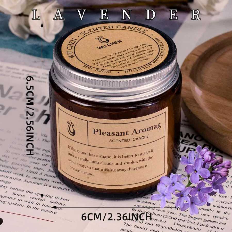 1pc Lavender Scented decorative candle smokeless aromatic cake candle fireworks room coconut wax home decor valentines C251015