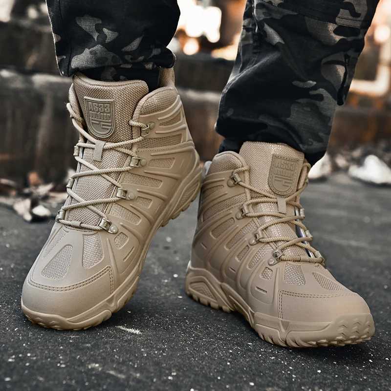 Upgrade tactical combat training boots for men outdoor cam antiwear quick response hiking shoes fishing hunting sneakers f Y251015