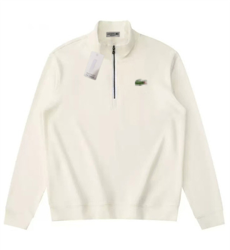 Crocodi embroidery men Designer hoodie Cotton Cardigan Business half zip Long Sleeve round neck half zip tops cotton stand collar pullover sweatshirts