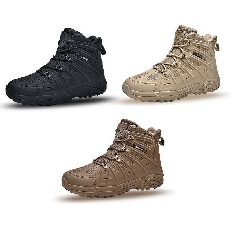 Upgrade tactical combat training boots for men outdoor cam antiwear quick response hiking shoes fishing hunting sneakers f Y251015