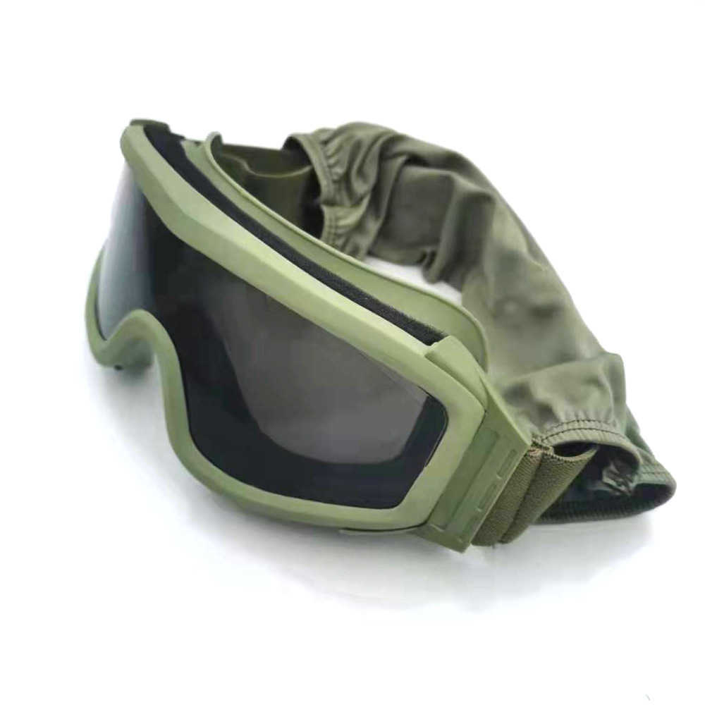 Desert Realistic Tactical Goggles Large Frame Windproof Sandproof Impactresistant Offroad Glasses Safety Goggles H251015