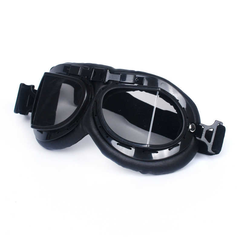 Black Sports Goggles Motorcycle Riding Protective Goggles Classic Helmet Glasses Windproof Sand H251015