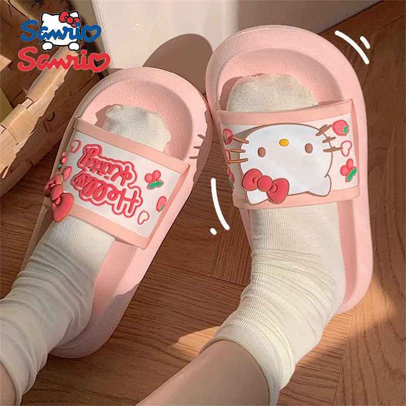 Sanrio Cute Hello Kitty Slippers Eva Non Slip Slippers Summer Home WomenS Slippers Girl Gift L251015