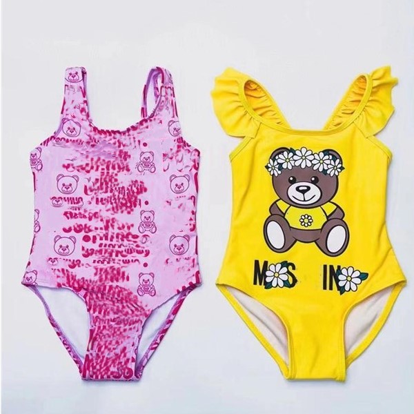 Designer Brand Kids Swimsuit toddler Hot One-Pieces Swimwears Baby Girls Bikini Toddler Children Summer Printed Beach Pool Sport Bathing Suits Youth Infants