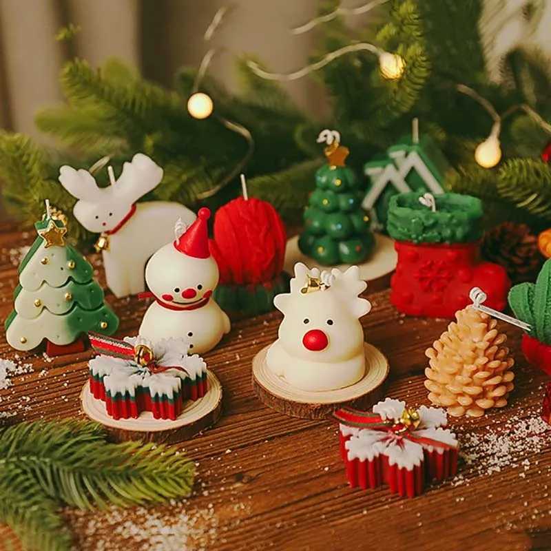 Christmas Scented Candle Xmas Decorative Aromatherapy Candles Guest Gift Set Idea for Friends Relaxation Present C251015