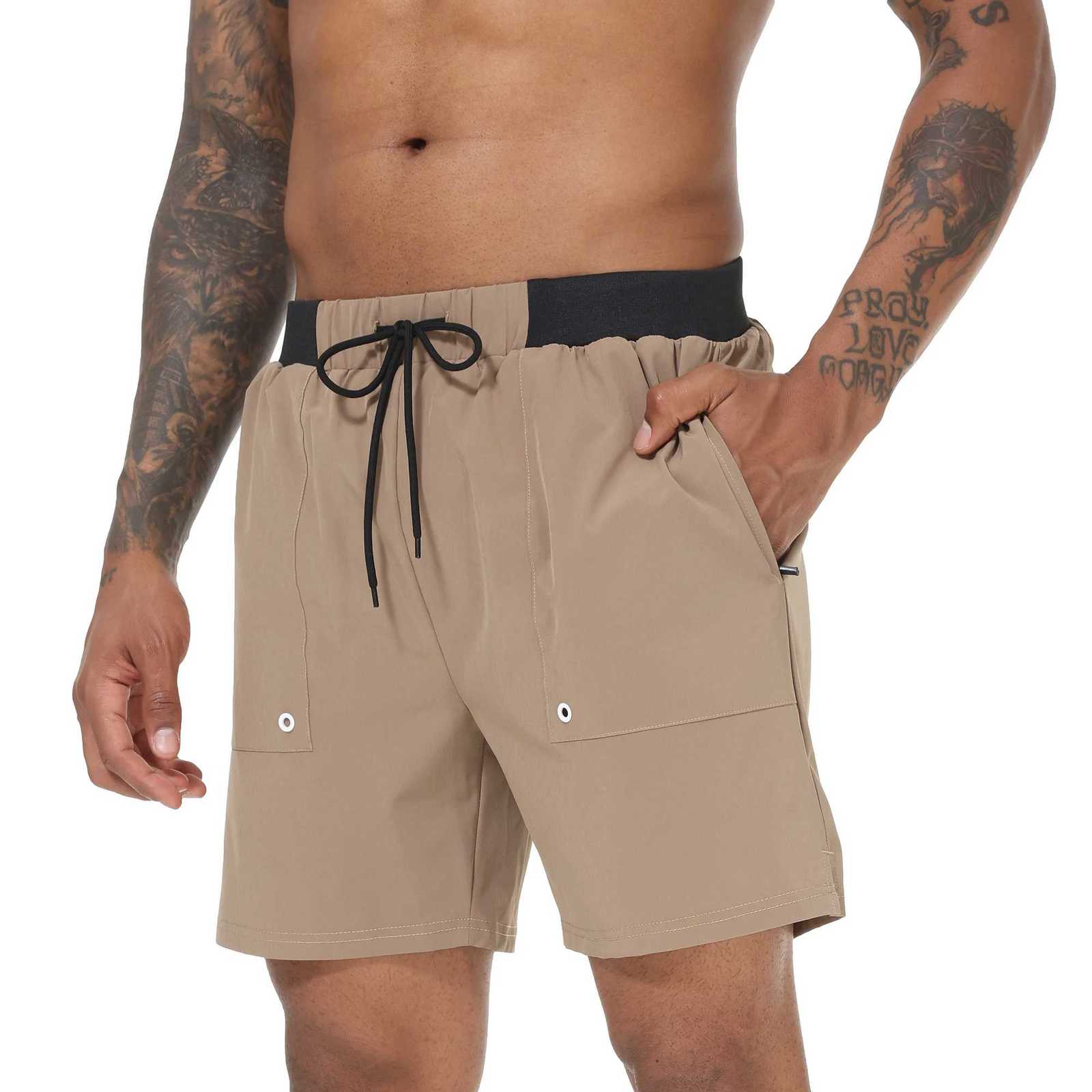 Mens Swim Trunks Quick Dry Swimwear Surf Swimwear with Zipper Pockets and Mesh LiningT251015