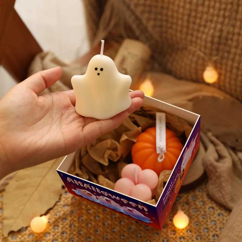 3pcsset Scented Candles Halloween Ghost Gift Box Set Home Decoration Small Ornaments Holiday Gifts C251015