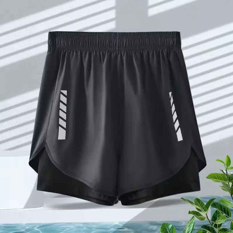 American sports shorts for mens running quick drying ice silk lining for training fitness basketball and shorts for summerT251015