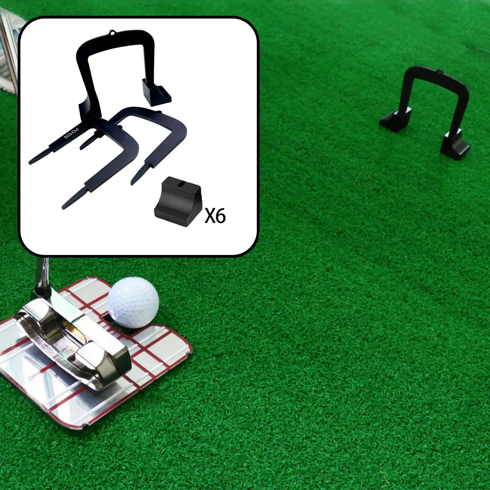 3Pcs Golf Putting Gates Metal Golf Training Aid Golf Putter Practice Beginners Putt Trainer Swing Differently Sized Putter Gates 251014