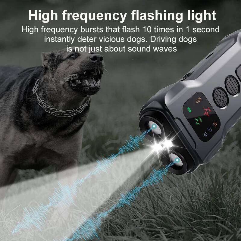 Ultrasonic Dog Bark Deterrent Devices,Rechargeable Anti Device for Dogs 2025,LED Flashlight,35ft Range to Stop Barking