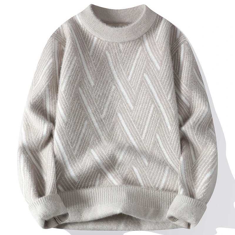 Sweaters men 2023 Winter new arrival thicken sweater Stripe pattern men fashion sweaters autumn Mens wool pullovers size MXXXL J251015