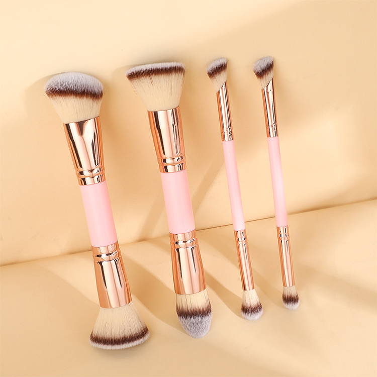 Creative Makeup Brushes Soft Bristles, Portable, Non-Shedding 4-Piece Facial Makeup Brush Set Fluffy, Non-Absorbent Powder Brush Factory Customizable