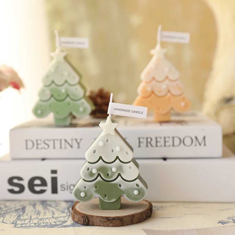 1pcs Christmas Aromatherapy Candles Creative Multicolor Christmas Tree Candle Ornament Romantic Christmas Gift C251015