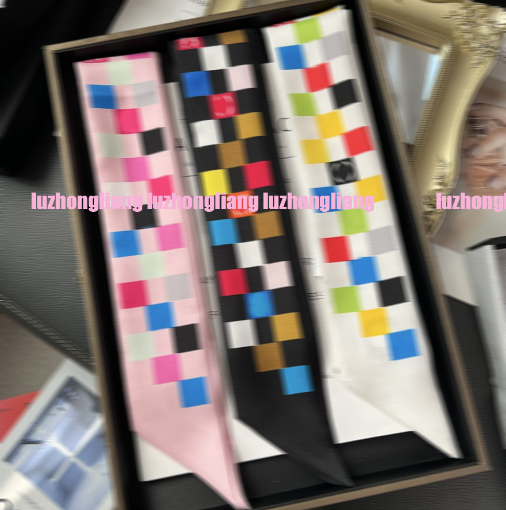 2025 new CD letter high end designer 100% silk scarf sweet cute print narrow ribbon hair band scarf small tie 5*120 555555555