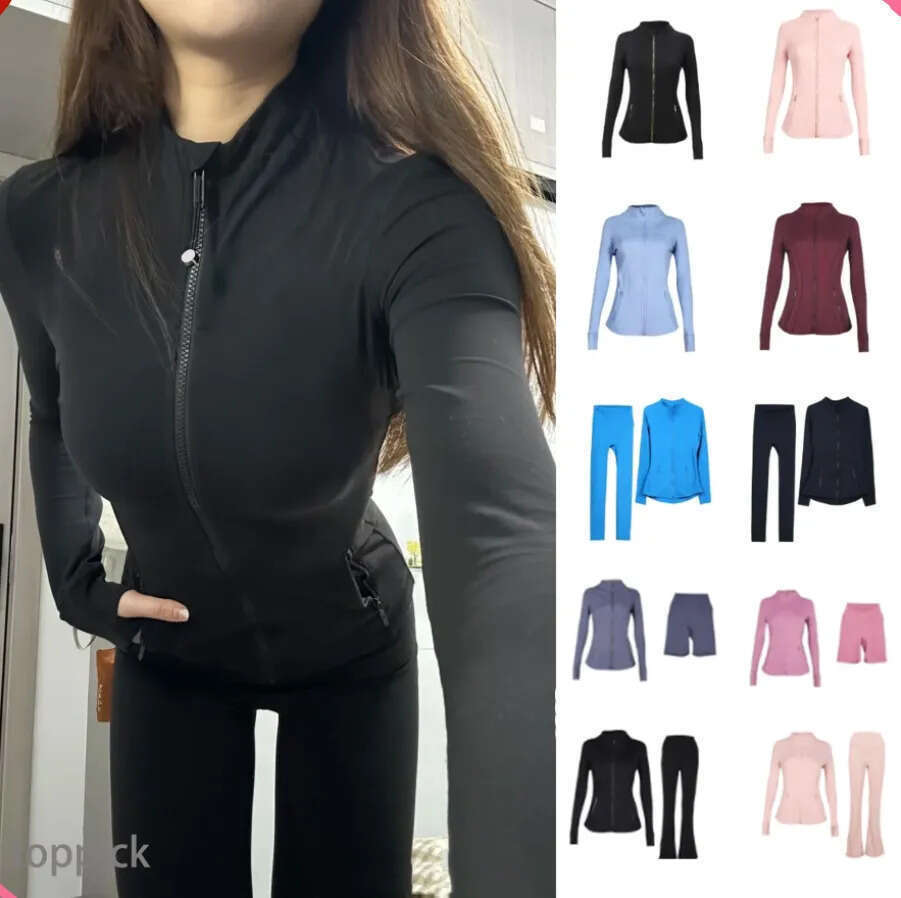 2026 Gold Zippeer Cropped Comfortable Sport Flare Legging Jacket leggings gym Athletic Soft Pant Workout luluity lemonism Set Jackets Yoga