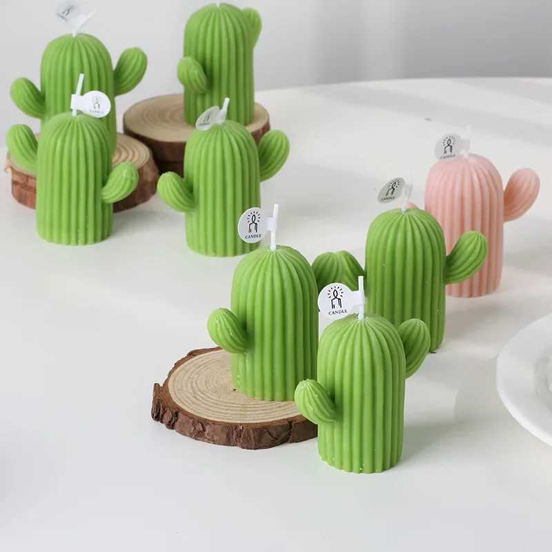Cactus Shape Scented Candles Soy Wax Aromatic Candles for Home Decoration House Ins Photo Props Home Decorative Candles C251015