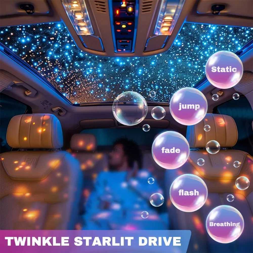 12W Home Car Roof Star Light 5001000Pcs Fiber Optic Headliner Kit Led Atmosphere Light with RGB Meteor Music APP Control X251015