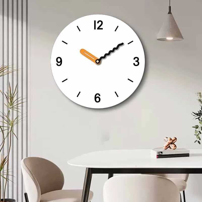 Circular digital wall clock simple and interesting pointer clock silent living room bedroom office C251015