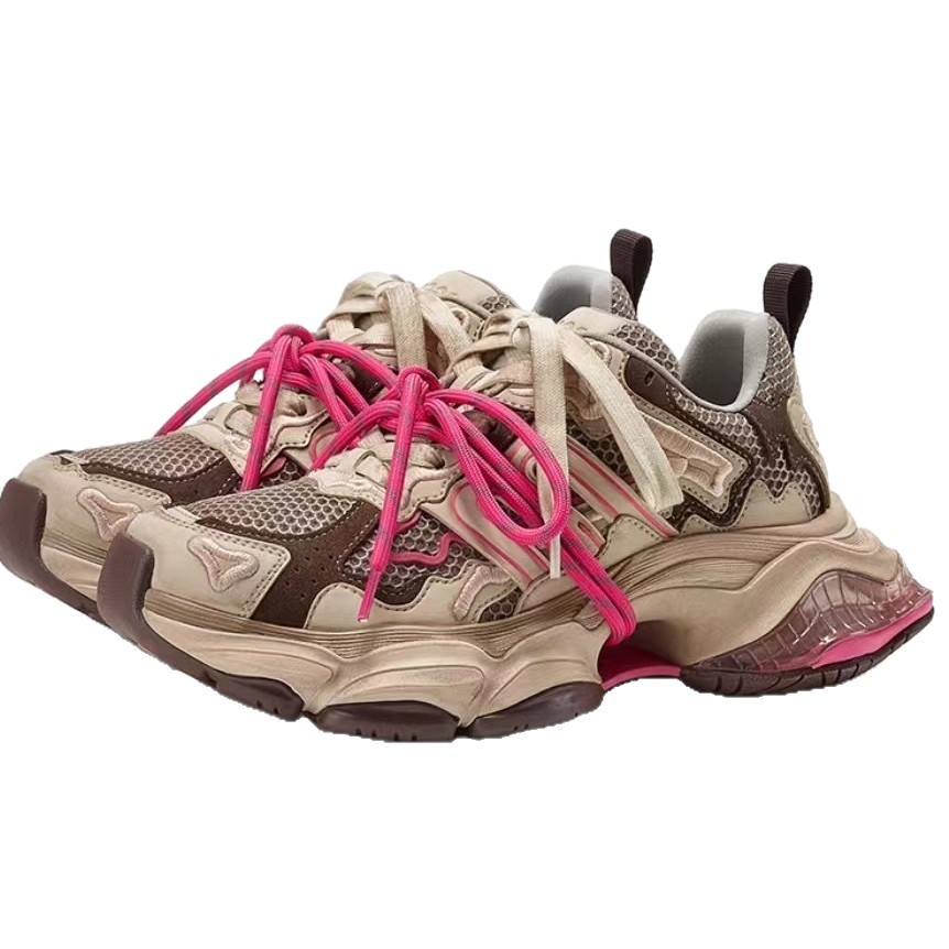 GGCC designer shoes Thick soled vintage cowhide luxury casual shoes fashionable and trendy height increasing sports shoes for woman