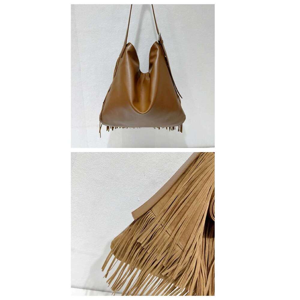 Tassel Hobo Large Handbags Fringe Double Sided Veet Messenger Bag Designer Shoulder Bags Women Big Causal Handbag