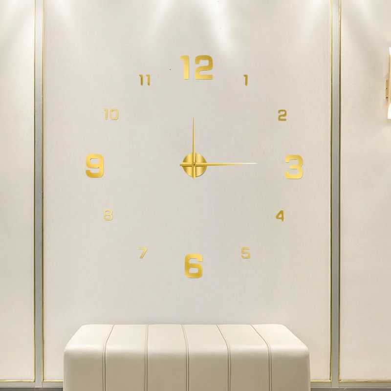Large 3D Wall Clock Luminous ic Wall Clocks DIY Digital Clock Wall Watches Stickers Silent Clock for Home Living Room Table C251015