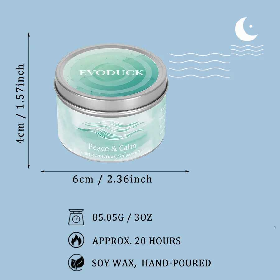 Law of Attraction Peace Ritual Candle Lavender Chamomile Aroma with Heng Crystals Great for Holiday Gifting Christmas C251015