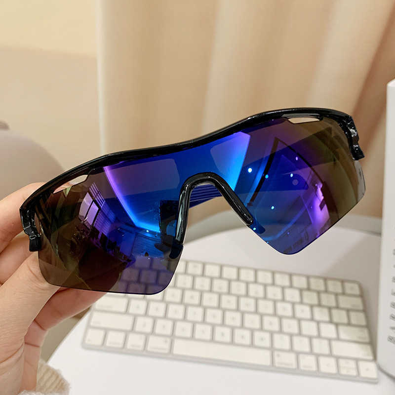 Millennium Style Futuristic Cycling Windproof Sunglasses for Trendy Men and Women Outdoor Hiking and Skiing Colorful Large Frame Sunglasses H251015