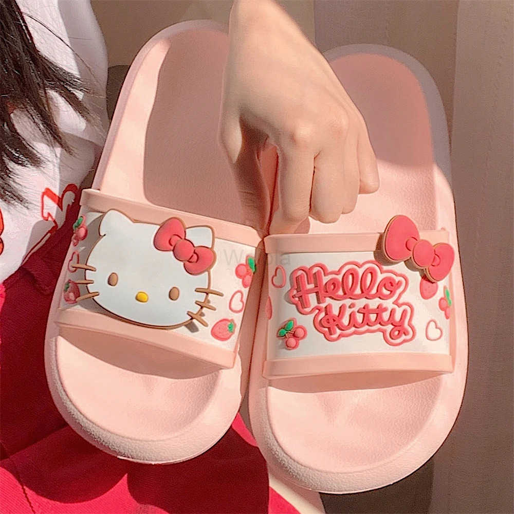 Sanrio Cute Hello Kitty Slippers Eva Non Slip Slippers Summer Home WomenS Slippers Girl Gift L251015