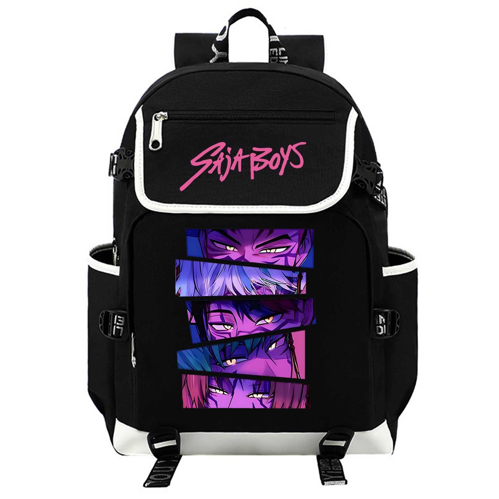 Kpop Demon Hunters Saja Boys Backpack Student Teenage Fashion Backpack High School Backpacks MochilaW251015