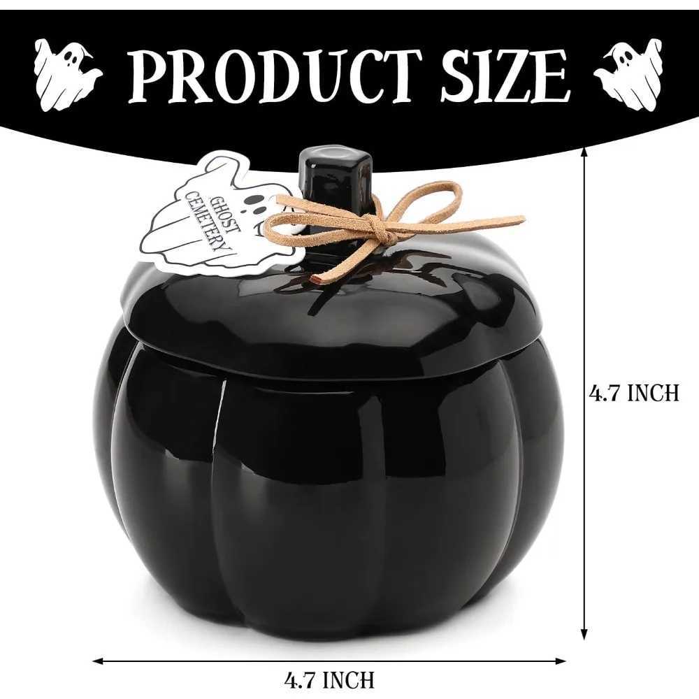 Fall Pumpkin Shaped Candle Halloween Fall Vanilla Pumpkin Spice Candle Farmhouse Thanksgiving Scented 12oz Autumn Decoration Gif C251015