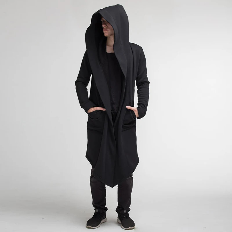Men's Trench Coats Mens Winter Hooded Cardigan Trench Coat Streetwear Solid Color Windbreaker Leisure Fashion Fleecelined Jacket Vintage Hoodie 251013