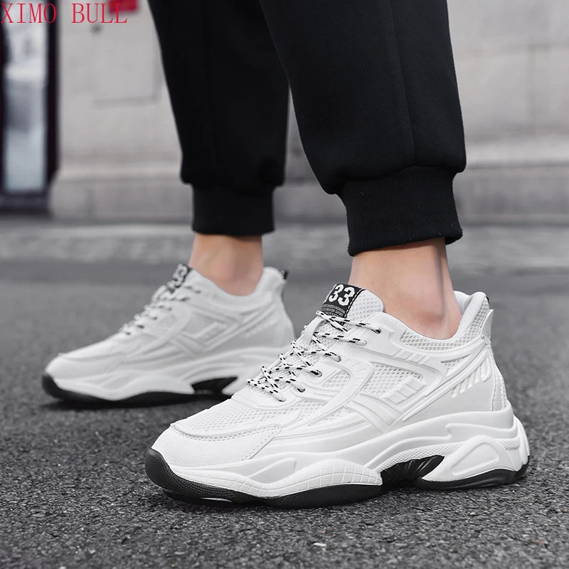 6CM Man Hidden Elevator Shoes Breathable Mesh Sneakers AntiSlip Thick Sole Comfortable Casual Athletic Sports for Men NonSlip 251014