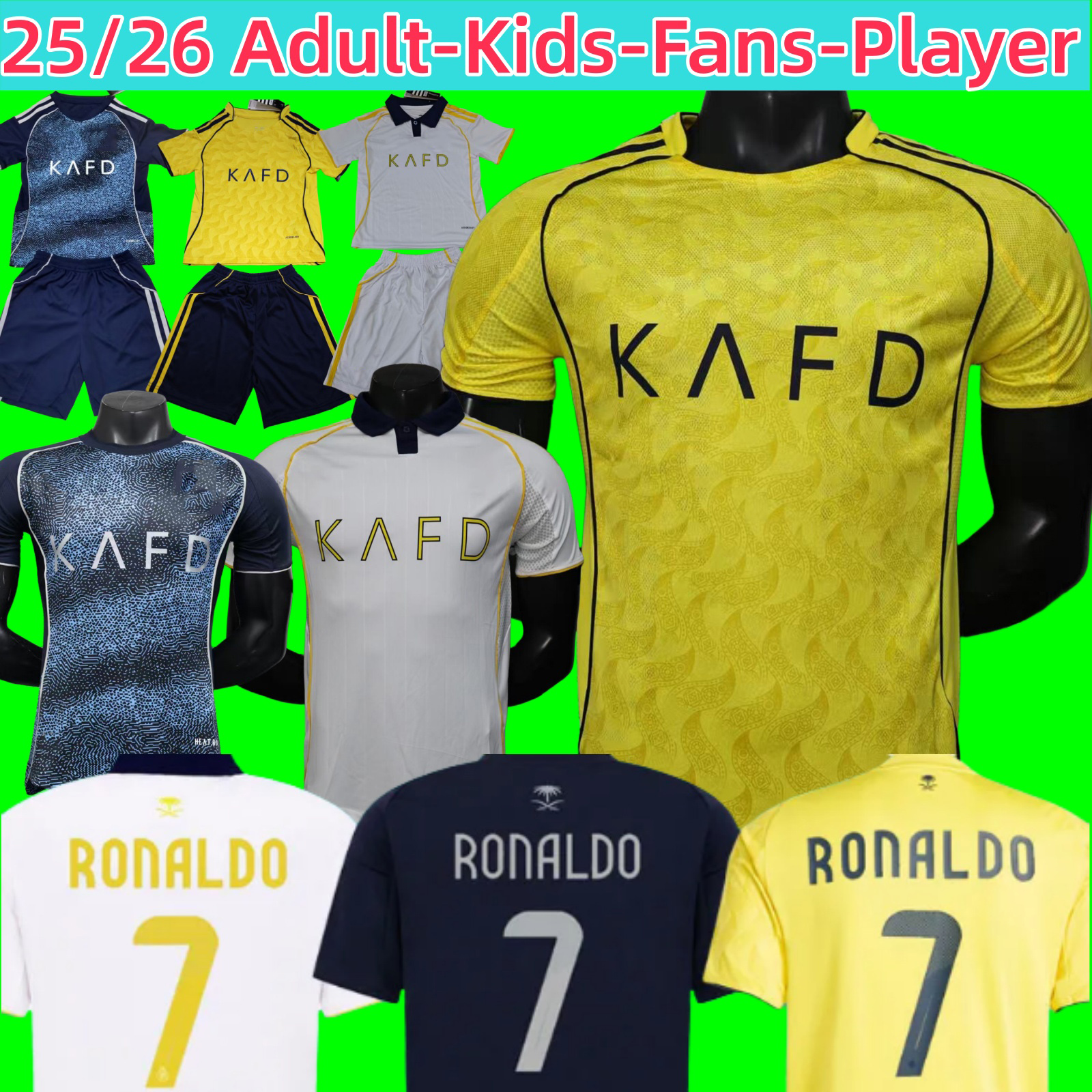 25 26 Football Jersey ABOUBAKAR BENZEMA NEVES RONALDO KANTE 2025 2026sweatshirt BROZOVIC COMAN TALISCA OTAVIO JOAO FELIX Adult Set Kitds Set football shirts S-4XL