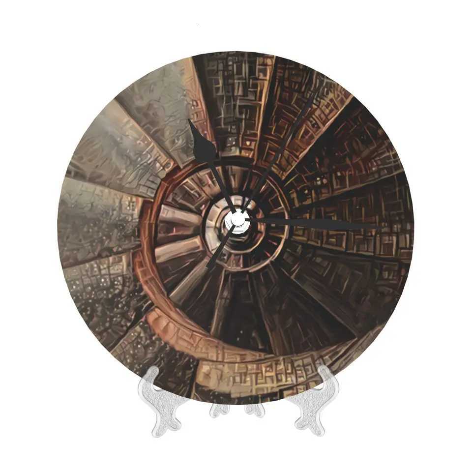 Fibonacci Spiral Golden Spiral Wall Clock Room Decoration Silent Round Clock for Bedroom Living Kitchen Home C251015