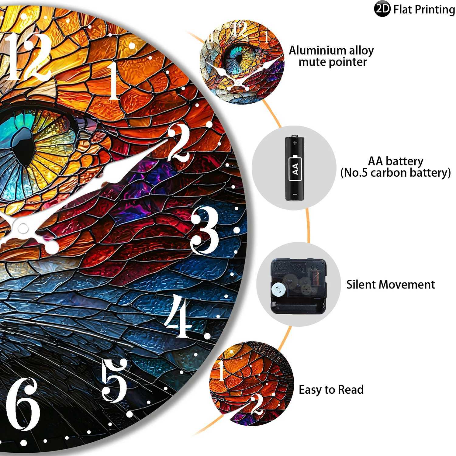 Wooden Silent Wall Clock Rose floral Quartz Analog Clock for Bedroom Bathroom Halloween New Year Gift C251015