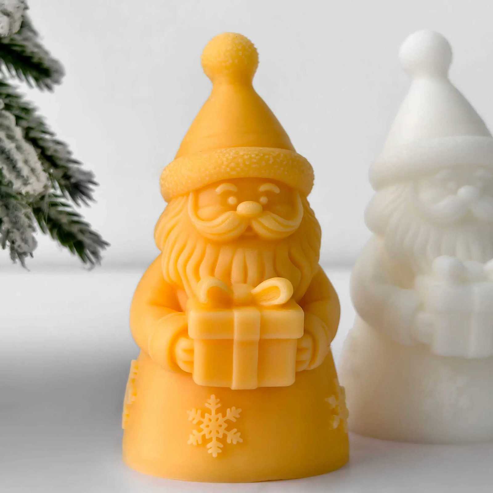 DIY Christmas Candle Silicone Mold Snowflake Santa Claus Aroma Candle Plaster Resin Decoration Mould Candle Making Supplies C251015